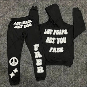 ชุดวอร์มผ้าโพลีเอสเตอร์สำหรับผู้ชายชุดกีฬาสำหรับวิ่งจ๊อกกิ้งพิมพ์ลายบล็อกหน้าจอสีตามสั่ง100% - Product Image 5