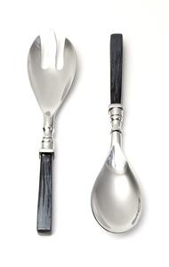 Ensemble de serveurs à salade en métal de qualité supérieure poignée en acrylique ustensile de service de salle à manger de luxe décor de cuisine élégant - Product Image 2