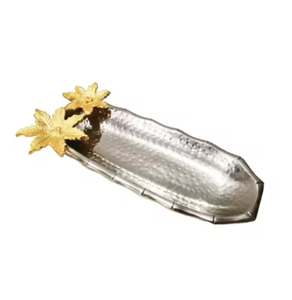 Bandejas DE SERVICIO DE Metal de aluminio decorativas de nuevo diseño Diseño moderno para decoración Hogar Restaurantes Eventos Cocina Venta caliente - Product Image 4