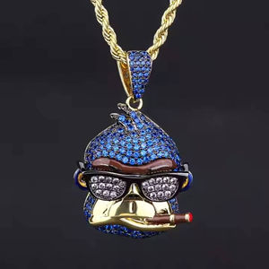 จี้และเสน่ห์ของฮิปฮอปทรงกลมสีเงินบริสุทธิ์925ใหม่ - Product Image 1