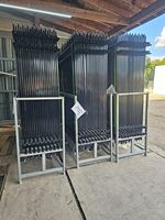 Valla Metálica de Seguridad para Jardín, Negra, de 6 pies x 8 pies, con Parte Superior Plana, Antioxidante, de Acero Galvanizado, para Uso Residencial y Comercial, Venta al Por Mayor