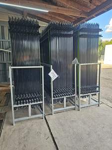 Valla Metálica de Jardín Negra de 6 pies x 8 pies, con Parte Superior Plana, Antioxidante, de Acero Galvanizado, con Precios Directos de Fábrica, Venta al Por Mayor - Product Image 3