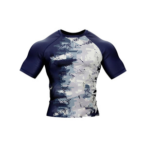 Nardon Apparel Chemise de bain imprimée à manches longues sublimée Gilet de protection contre les éruptions cutanées pour hommes Logo personnalisé Rashguard à séchage rapide - Product Image 1