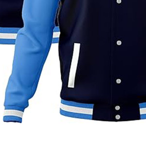 OEM personalizado de color sólido de manga larga chaqueta de béisbol Varsity para las mujeres última llegada al por mayor llanura chaquetas Varsity en blanco - Product Image 4
