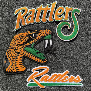 Parche Bordado de Chenilla con la Mascota de la Universidad de Florida A&M (FAMU), Diseño de Flor 3D con Cuentas, Tela Tejida de PVC, Estilo Termoadhesivo - Product Image 1