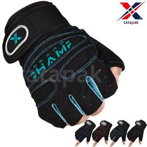 Custom Professional Half-Finger Lightweight Breathable Fitness Gloves Adjustable Anti-Slip Polyester <b>Weight</b> Lifting Gym Use - Product Image 6