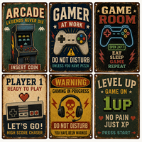 Lustiges Gamer Metallschild Retro Gaming Wanddekoration für Zuhause Bar Club Spielzimmer Männerhöhle Individuell Anpassbar Großhandel