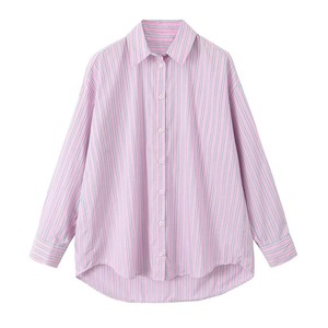 2025 Summer New Product <b>Women's</b> Casual Single Breasted <b>Long</b> Sleeved Collar Shirt Striped High Waisted <b>Shorts</b> Set - Product Image 2