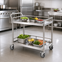 Chariot de service alimentaire mobile en acier inoxydable pour cuisines commerciales et projets de restauration – Vente en gros