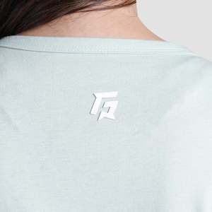T-shirt long Modfit vert clair en tissu tricoté respirant - Product Image 5