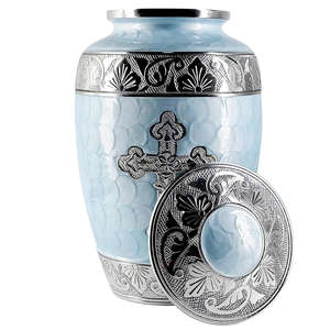 Handcrafted Cremation Urn Handmade Decorative Adult <b>Memorial</b> Urn for Human Ashes Stylish Funeral Supply OEM Wholesale Bulk - Product Image 1