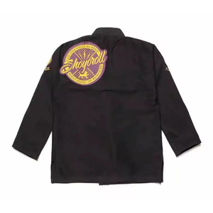 Conjunto de Kimono de BJJ Shogoroll, Negro, de Algodón, para Hombre Adulto, Ropa de Artes Marciales con Logotipo Bordado y Bolsa con Cordón - Product Image 4