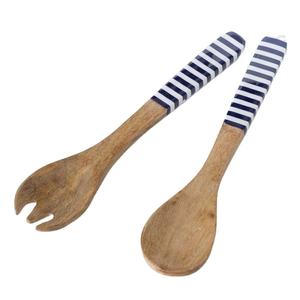 Customizable Bulk <b>Set</b> of Stainless Steel Cutlery Reusable Wooden Handle Bamboo and <b>PC</b> Material for Home Parties and Events - Product Image 1