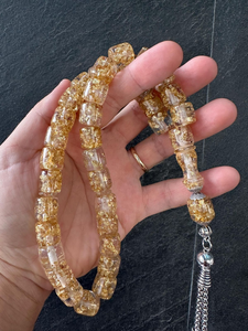 Tasbih en perles de résine faites à la main, perles de prière musulmanes islamiques, Misbaha Subha pour usage spirituel et religieux - Product Image 3