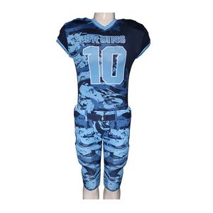 Uniforme de Fútbol Americano Transpirable y Fácil de Usar, Ropa de Equipo, Sublimación, Talla Grande, Servicio OEM, Manga Corta, Estampado - Product Image 4