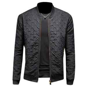 Chaqueta deportiva para hombre de primavera y otoño 2025, chaqueta de alta calidad con cremallera de color sólido de alta calidad para hombre, chaqueta universitaria de béisbol - Product Image 1