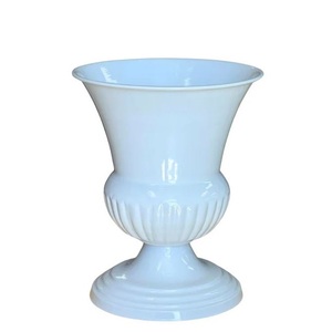 Jarrón Trompeta Moderno con Base de Hierro Brillante, Resistente al Óxido, Decorativo, Acanalado, para Centros de Mesa Florales, Bodas, Eventos, Estilo Vintage - Product Image 1