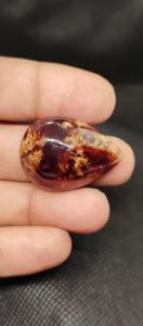 Granate Hessonita Natural de Calidad, Corte Cabujón Plano en Forma de Pera, Color Marrón, Gema Suelta, del Fabricante, Compre Ahora - Product Image 4