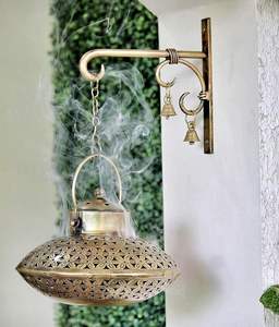 Hanging Gold Metal <b>Incense</b> <b>Holder</b> Stylish and Functional for Home Office Temple and Meditation Decor Wholesale From India - Product Image 2