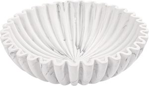 HOT SELLING MARBLE <b>WHITE</b> FINISH CLASSIC Party Decorative Bowl Centerpiece <b>Table</b> Accent Modern Design Quality Luxury - Product Image 6
