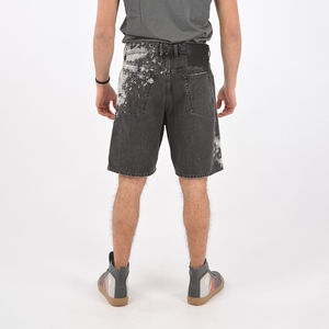 Shorts en jean décontractés pour hommes 2025, de haute qualité, coupe ample, poches cargo, 100 % coton, couleur unie, séchage rapide, respirant, style urbain, tricoté à bas profil - Product Image 3