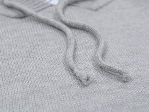 Pull tricoté d'hiver lourd de haute qualité pour hommes Sweat à capuche vierge personnalisé avec coupe ample et motif solide - Product Image 4