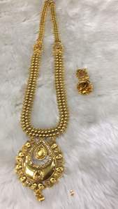 สร้อยอัญมณีราชวงศ์อินเดีย,สร้อยคอแฟชั่นเพชรอเมริกันแผ่นทองขนาดเล็กสำหรับผู้หญิง - Product Image 6