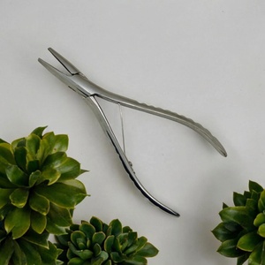 Pinzas para Extensiones de Cabello Obexa, Planas, de Acero Inoxidable Plateado, Herramienta Multifunción para Uso Doméstico - Product Image 3