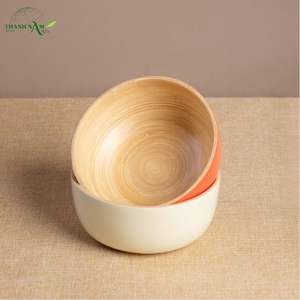 Bol en bambou filé personnalisé avec finition unie, objet artisanal classique et écologique pour la maison - Product Image 6