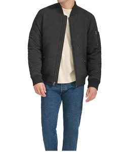 Veste matelassée pour homme en couleur noire unie avec fermeture éclair, respirante, chaude, élégante, imperméable, ajustée, personnalisée, pour le printemps, style streetwear - Product Image 5