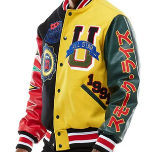 Chaqueta de béisbol para hombre, venta al por mayor, personalizada, moda de otoño, chaqueta deportiva Lisa con dobladillo, chaquetas universitarias Letterman Varsity - Product Image 2