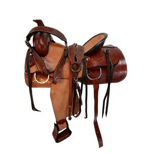 Selle de cheval de dressage western portable en cuir de vache véritable de qualité supérieure fabriquée à la main, vente en gros de fabrication au Pakistan - Product Image 4
