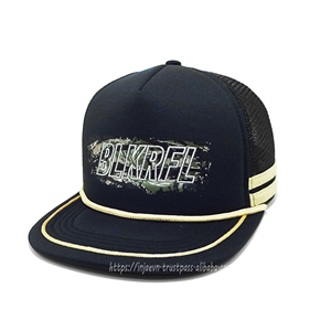 Logotipo de impresión personalizado de alta calidad BLRF Snapback sombreros espuma camionero ala plana malla trasera Lona de moda para ciclismo Vietnam - Product Image 1