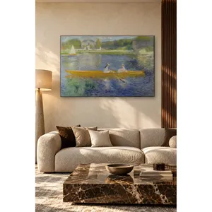 Impresión en lienzo de Fida Renoir: Barco amarillo en el Sena - Product Image 3