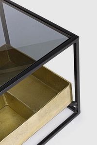 Meubles de salon de luxe de haute qualité Table basse moderne nordique Table basse unique plateau carré avec verre - Product Image 2