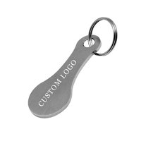 Cadeaux promotionnels Boutique Souvenirs Logo personnalisé Jeton de chariot en métal Pièce de monnaie Porte-clés de chariot de courses