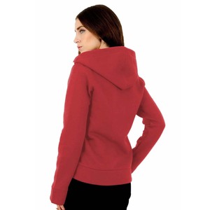 New Girls Plain Unisex Manga larga Fleece Zip Up Warm Hoodie Jacket - Product Image 2