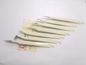 Pinzas de pestañas con etiqueta personalizada privada profesional, mango de diseño en forma de corazón con agarre de diamante, pinzas de pestañas postizas más vendidas - Product Image 2