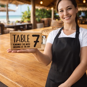 Wooden <b>Table</b> <b>Numbers</b> 1-100 Handmade Rustic Rectangle Shape For Decoration - Product Image 3