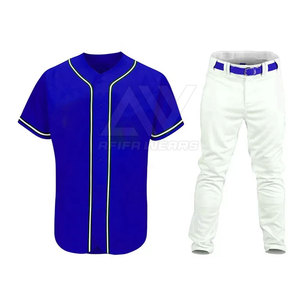 2024 ensemble de maillots de Baseball pour hommes personnalisés de haute qualité 100% Polyester respirant vêtements de sport unis uniforme de Baseball personnalisé - Product Image 4