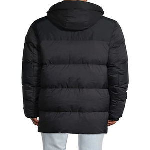 Blouson matelassé en coton tissé pour homme, col montant, fermeture éclair, hiver, à capuche, service OEM, imperméable, coupe-vent, épais - Product Image 5