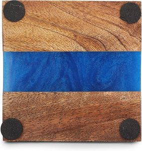 Wood <b>Epoxy</b> <b>Table</b> Coaster Durable and Stylish Mats & Pads for <b>Table</b> Protection for Wedding - Product Image 5