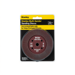Stanley Multipack Disques de ponçage multi-grains assortis avec feuilles pointues à velcro - Product Image 2