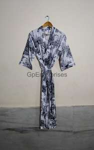 <span class=keywords><strong>Vestaglia</strong></span> da donna in cotone nero con stampa animalier Kimono verde <span class=keywords><strong>vestaglia</strong></span> per matrimoni estivi vacanze al mare e notti traspiranti - Product Image 4