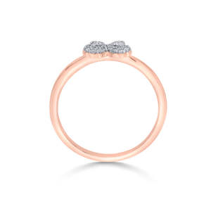 Bague en or rose avec diamant papillon scintillant - Product Image 5