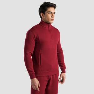 เสื้อซิป 1/4 ตัว ระบายอากาศได้ดี สีแดงเลือดหมู - Product Image 3