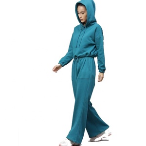Conjunto de chándal de talla grande personalizado para mujer al por mayor, conjunto de chándal holgado con capucha y Jersey | Servicio OEM - Product Image 2