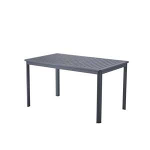 Table de salle à manger carrée/rectangulaire en plastique PP à lattes, avec structure en aluminium, résistante aux intempéries, pour cour, cuisine, hôpital et salle de sport - Product Image 3