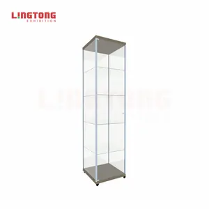 (15)Modern Design Trade Show Booth Display Full Vision Small Display Glass Showcase Suppliers for Exhibition