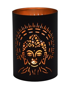 Small Metal <b>Tea</b> <b>Light</b> Holder Black Gold Flower Design Perforated Home Decor Handmade IHA Model IHACA355 Valentine's Christmas - Product Image 4